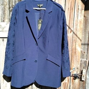 Nwt Blue Embroidered Blazer  (3XL)